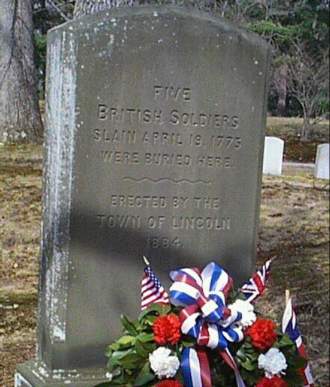 Grave of British soldiers, Lincoln, Massachusetts